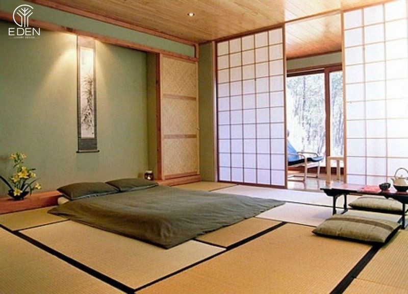 Phòng ngủ phong cách Nhật Bản đơn giản và tạo cảm giác dễ chịu