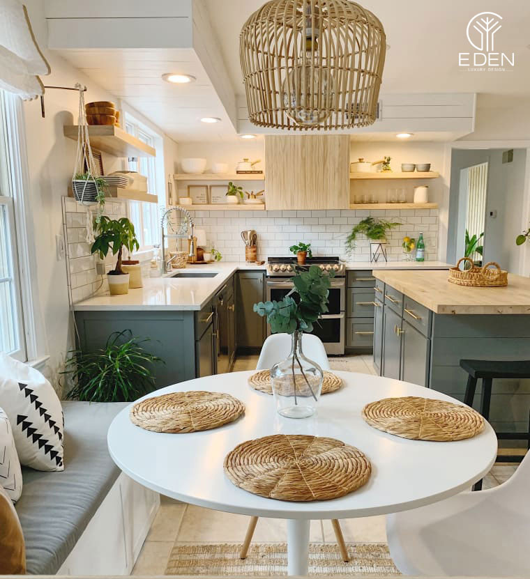 Phong cách thiết kế nội thất phong cách Tropical phòng bếp 7