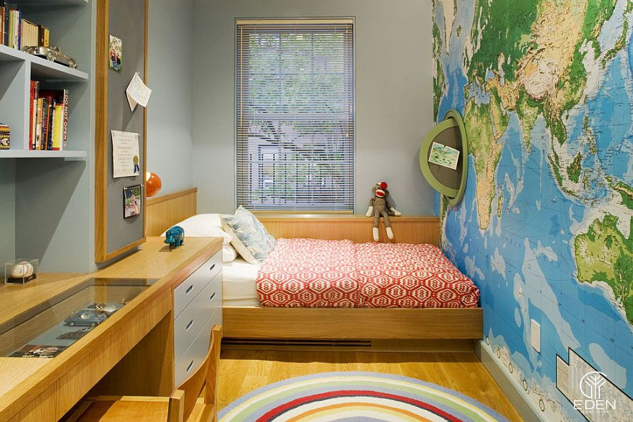 Những món đồ nội thất bằng gỗ tạo cảm giác gần gũi cho phòng của bé