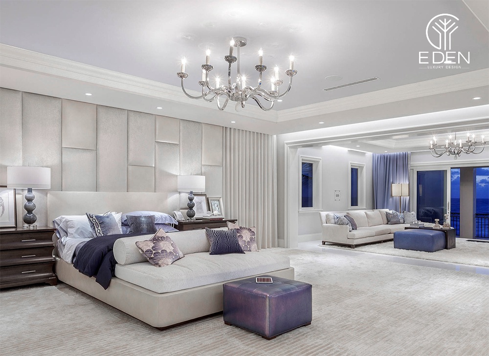 Phòng ngủ biệt thự master cùng phòng cách thiết kế Luxury