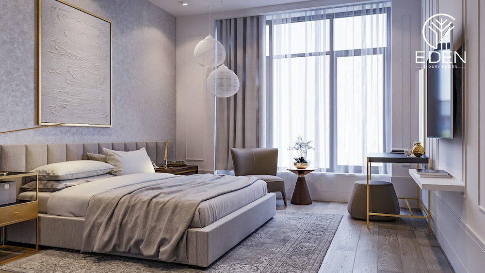 Thảm trải sàn với thiết kế sang chảnh cùng hệ thống ánh sáng vừa đủ là những điều kiện cần khi thiết kế phòng ngủ cho Hổ Cáp