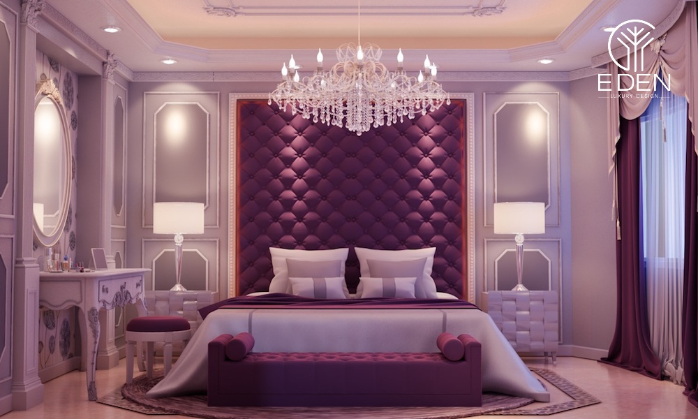 Phòng ngủ màu tím cũng vô cùng phù hợp với Hổ Cáp