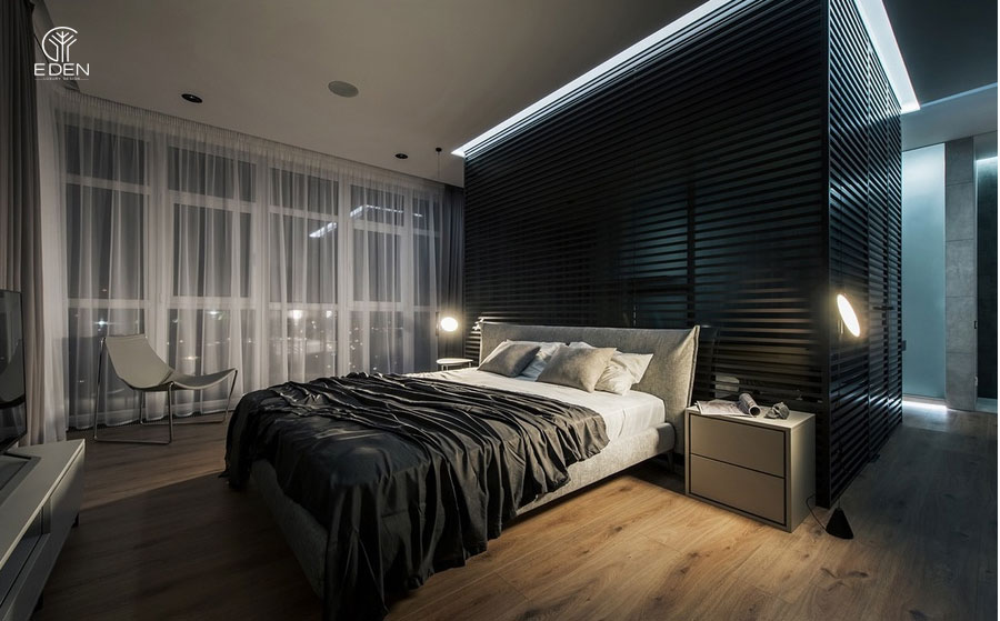 Phòng ngủ được thiết kế theo phong cách mới mẻ và quý phái