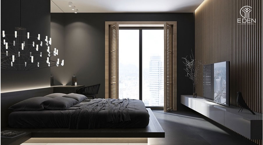 Mẫu thiết kế phòng ngủ màu đen đang là xu hướng trong năm - mẫu 30