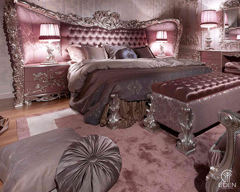 Phòng ngủ màu hồng đầy đủ tiện nghi hình 2 