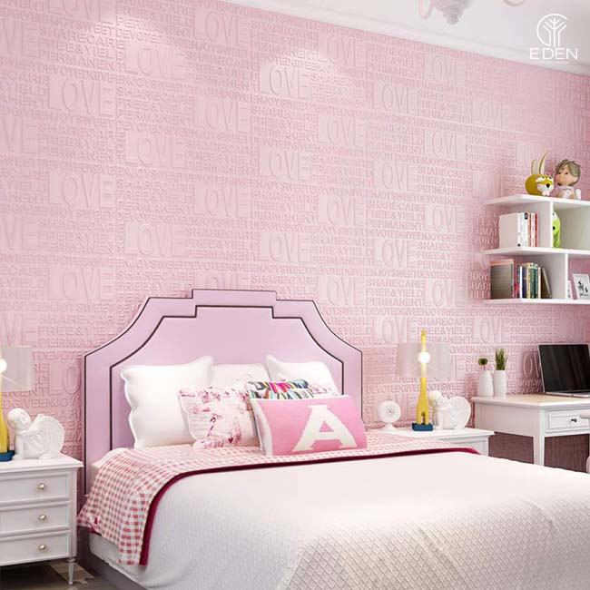 Phòng ngủ màu hồng đầy đủ tiện nghi hình 1
