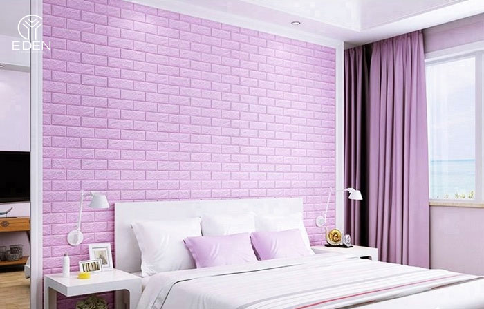 Phòng ngủ màu hồng tím hình 1 
