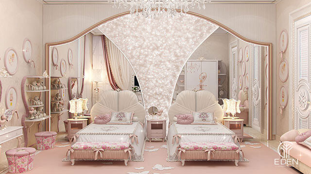 Phòng ngủ đẹp cho bé gái thích màu hồng hình 5