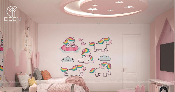 Thiết kế phòng ngủ màu hồng phấn nhẹ cho các cô gái hình 3 