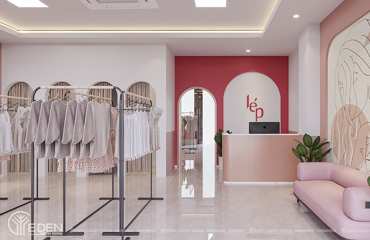 Thiết kế nội thất shop thời trang nữ LÉP – Hà Nội – 100m2