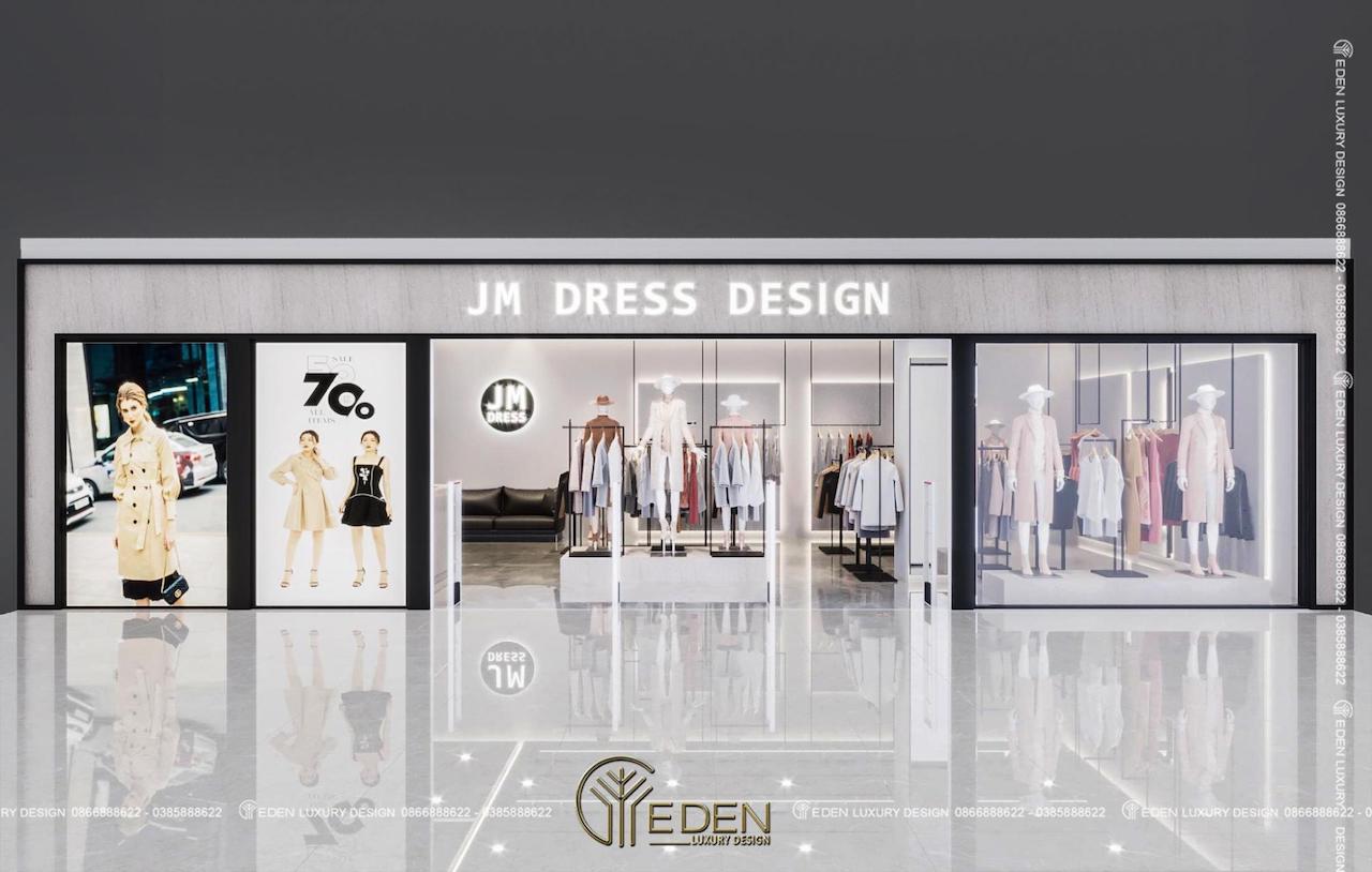 Phối cảnh mặt tiền của Showroom JM Dress Design