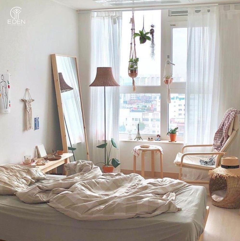 Thiết kế phòng ngủ 12m2 theo phong cách Hàn Quốc mẫu 9