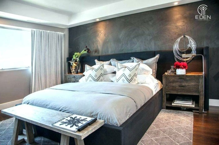 Phòng ngủ 12m2 cho nam với thiết kế đơn giản và đầy đủ tiện ích mẫu 4