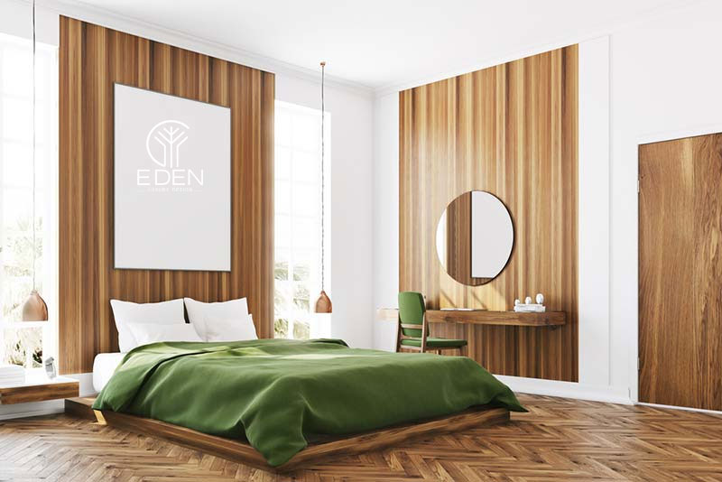 Phòng ngủ 15m2 bằng chất liệu gỗ mẫu 4
