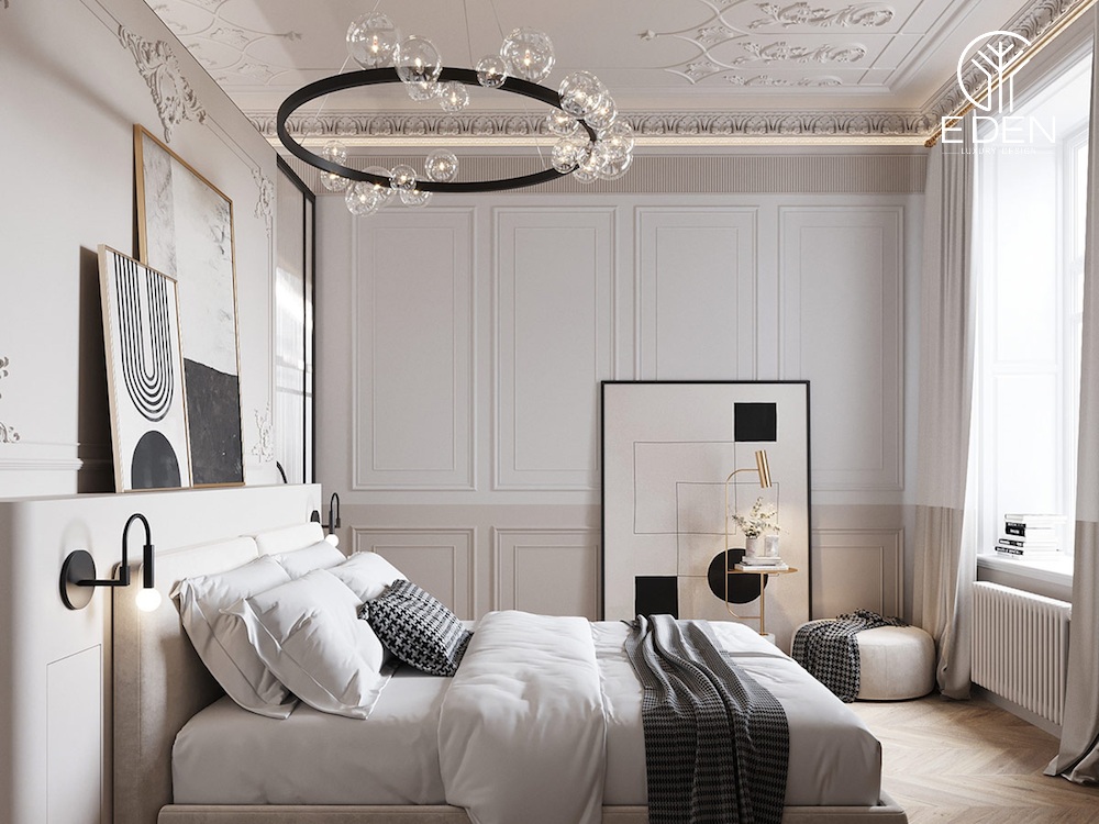 Phong cách thiết kế phòng ngủ 25m2 với Neoclassical Style