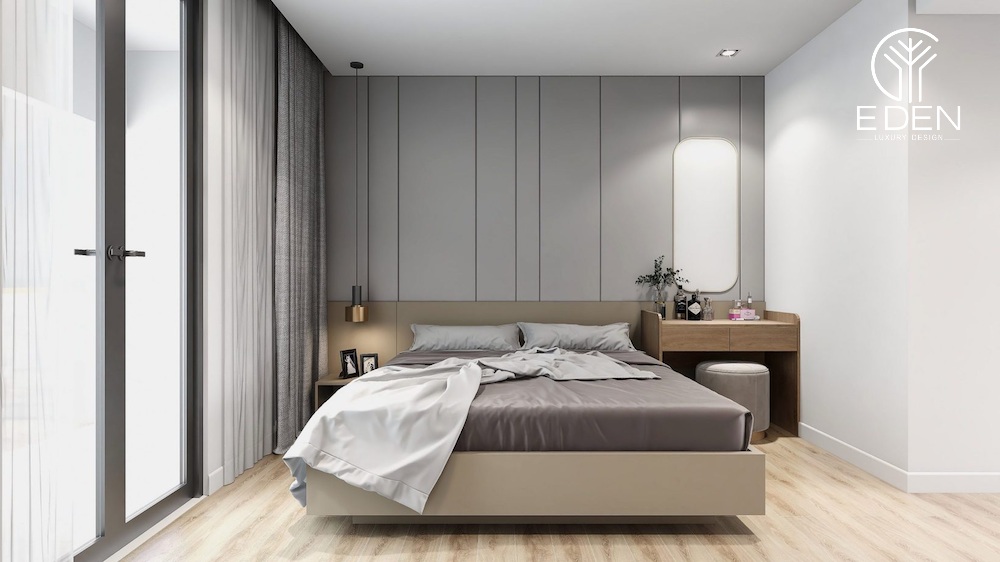 Hãy sử dụng gỗ cao cấp cho không gian phòng ngủ 25m2 hiện đại