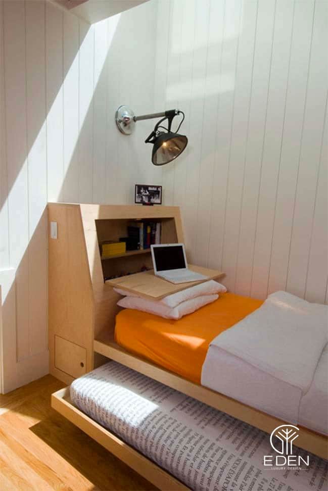 Mẫu 1: Thiết kế phòng ngủ nhỏ 3m2 dành cho 1 người theo phong cách tối giản 