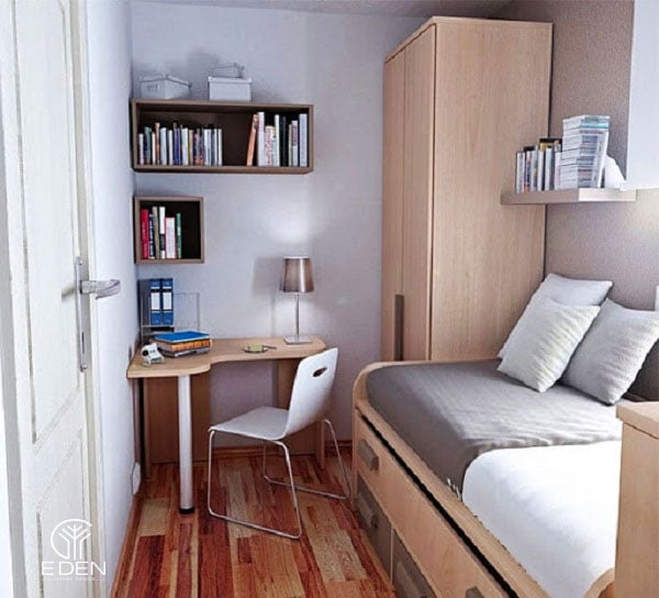 Phòng ngủ nhỏ 3m2 thiết kế theo phong cách tối giản, tiết kiệm tối đa không gian