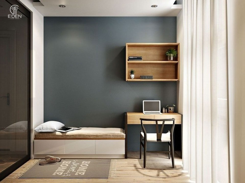 Nội thất gỗ là nét đặc trưng trong phong cách tối giản phòng ngủ 4m2