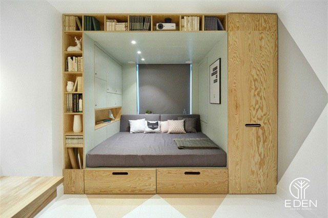 Thiết kế không gian mở đối với phòng ngủ có diện tích hẹp