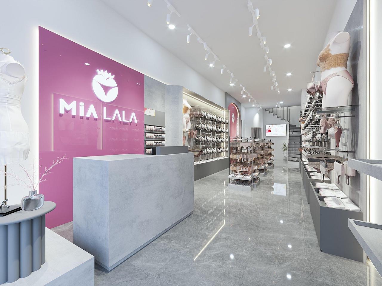Thiết kế nội thất shop MIALALA sang trọng, kích thích nhu cầu mua sắm của khách hàng