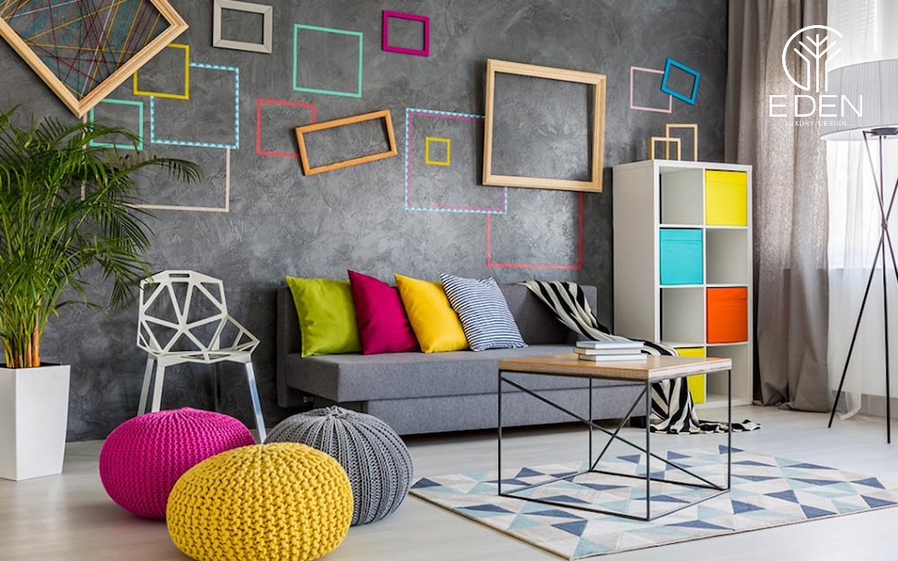 Bạn có thể sử dụng quy tắc 6-3-1 trong trang trí vách tường phòng khách để sở hữu không gian hoàn hảo ngay từ lần đầu thi công