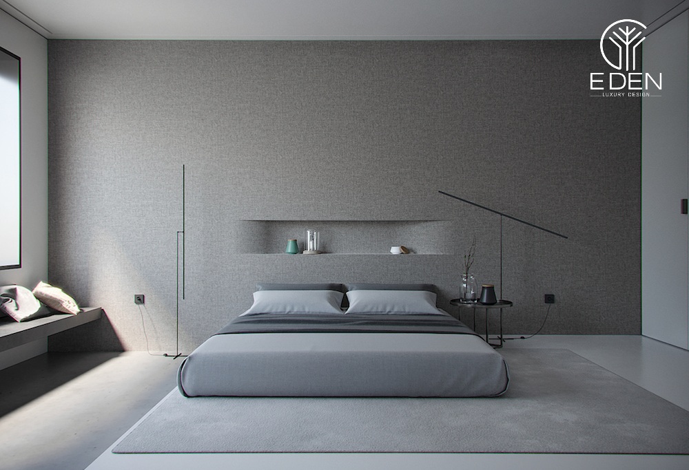 Phòng ngủ với nội thất tối giản vô cùng độc đáo