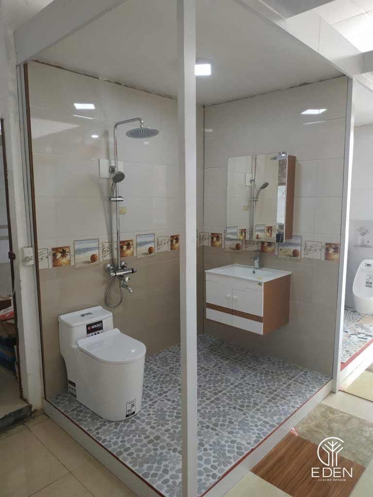 Nhà vệ sinh nhỏ 1m2 được thiết kế đơn giản nhưng rất tinh tế và sang trọng 18