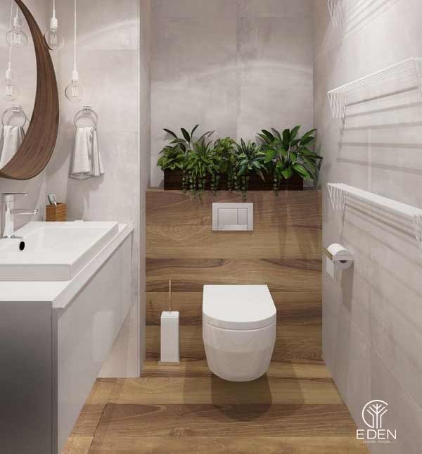 Nhà vệ sinh nhỏ 1m2 được thiết kế đơn giản nhưng rất tinh tế và sang trọng 4