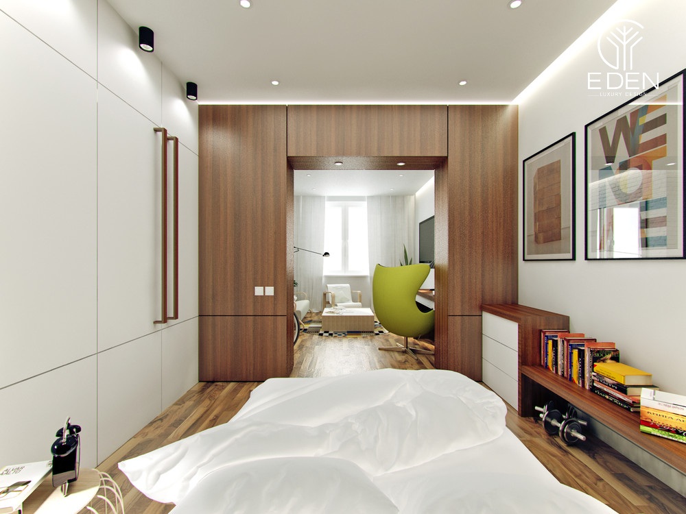 Bạn nên dùng vật liệu gỗ để tạo không gian cao cấp và thời thượng cho phòng ngủ người lớn
