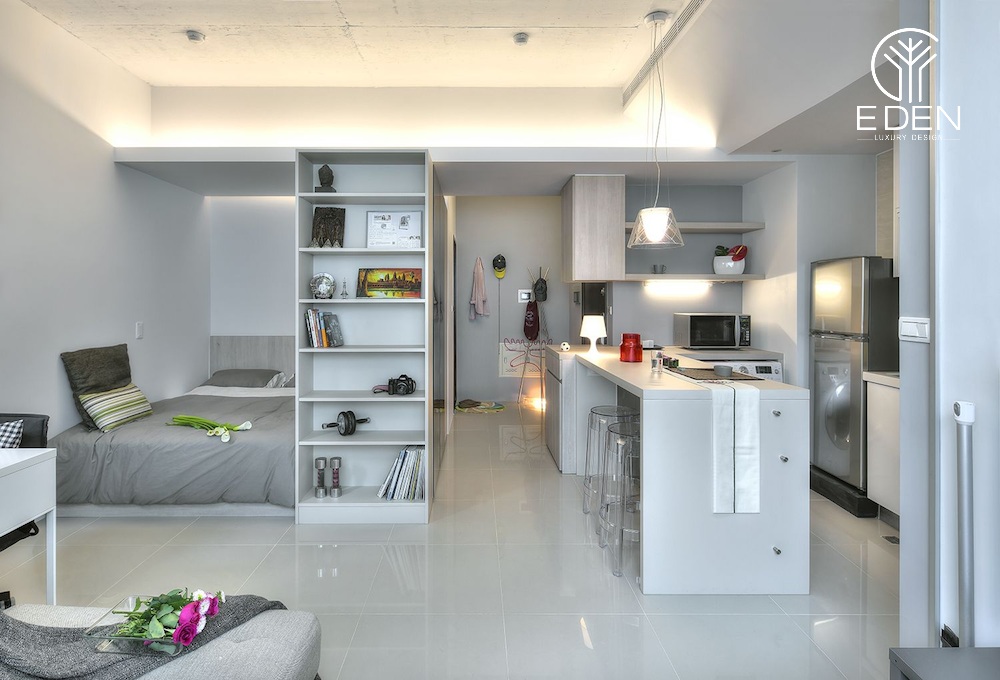 Mẫu thiết kế phòng bếp căn hộ chung cư 50m2
