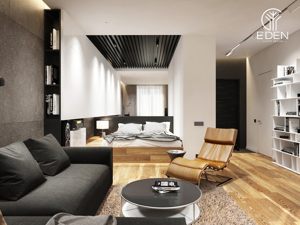 Mẫu thiết kế phòng ngủ căn hộ chung cư 50m2 hiện đại