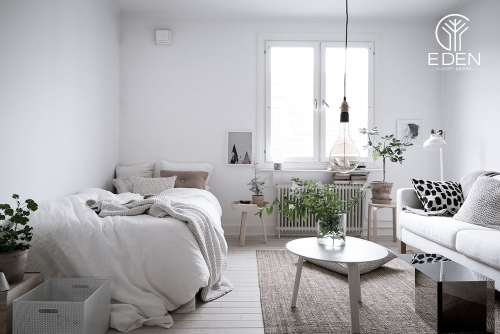 Căn hộ chung cư thiết kế với gam màu trắng xám làm chủ đạo tạo nên vẻ đẹp của sự hiện đại