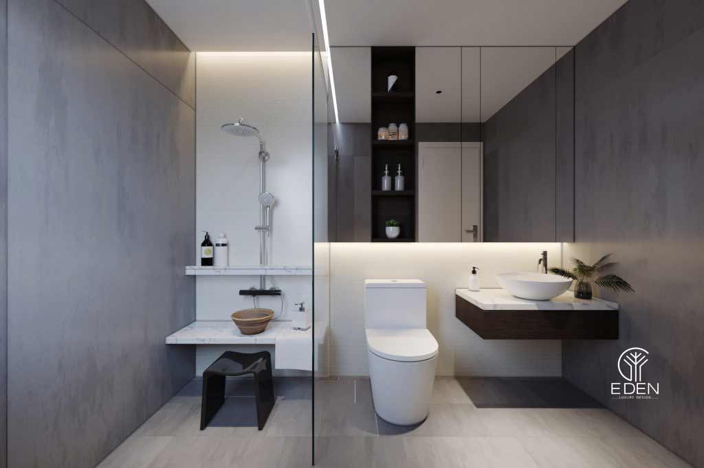 Thiết kế nhà vệ sinh với đầy đủ sự tiện nghi và hiện đại