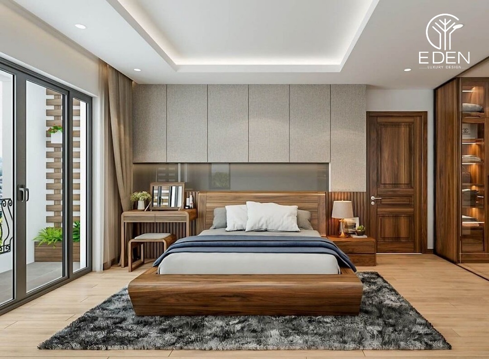 Phòng ngủ đơn giản, quyền quý với nội thất gỗ