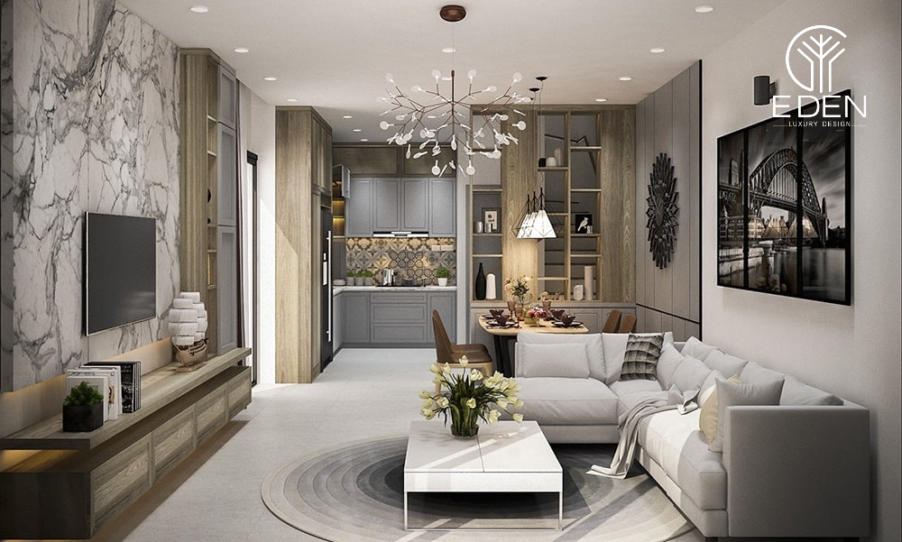 Top 7 mẫu thiết kế nội thất chung cư 60m2 đẹp, hiện đại 2023