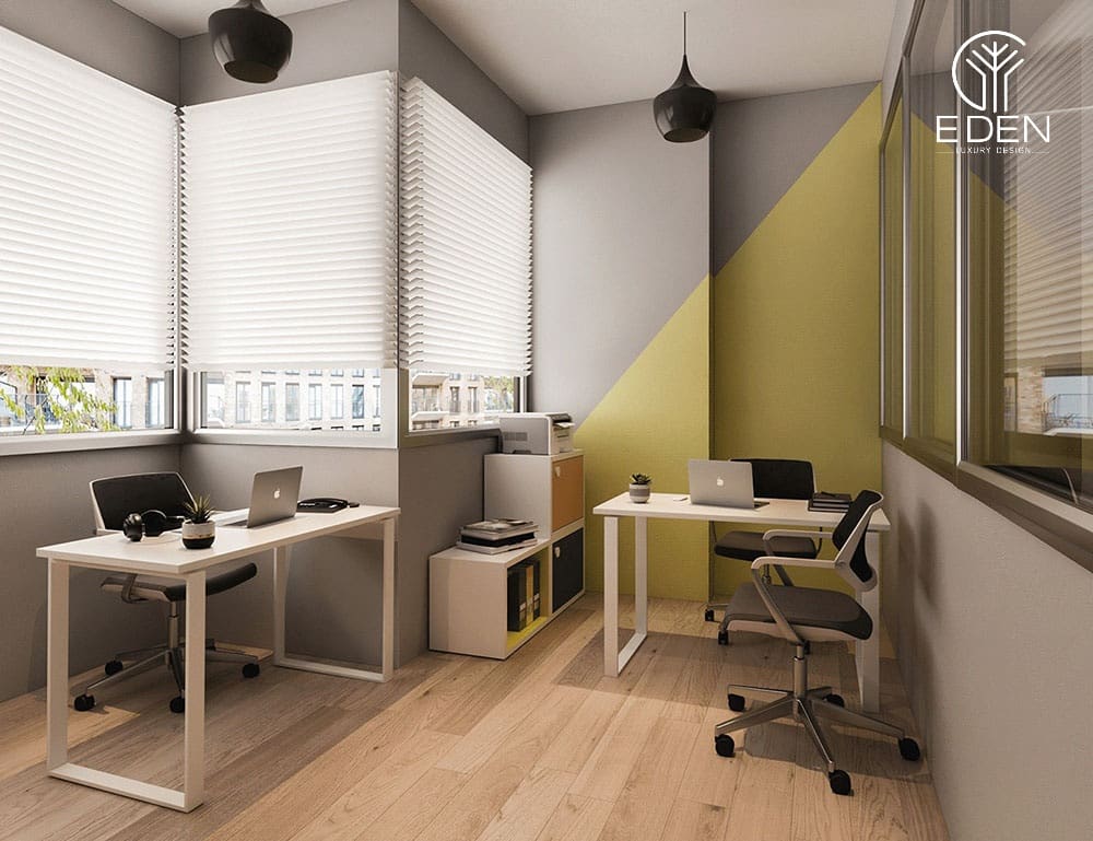 Văn phòng hiện đại, nhỏ gọn đầy đủ tiện nghi với diện tích 15m2