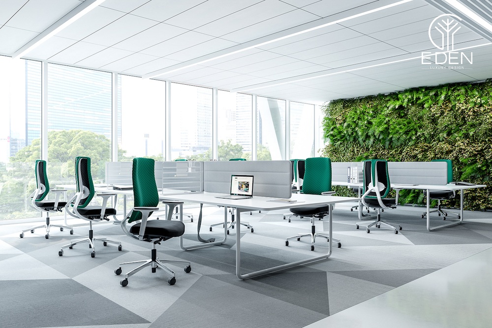 Sử dụng tường làm không gian xanh giúp văn phòng tươi trẻ hơn