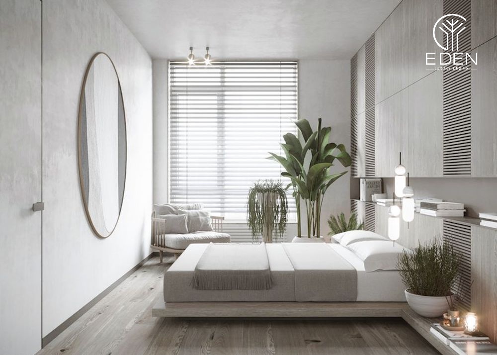 Thiết kế phòng ngủ thành không gian nghỉ ngơi an toàn và thư giãn bằng cách trồng thêm cây xanh
