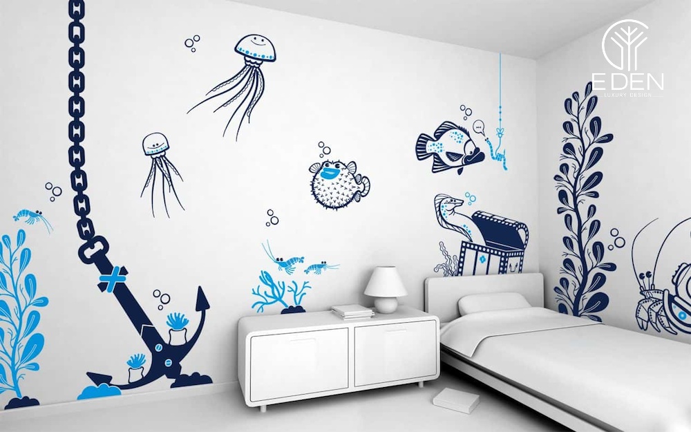 Vẽ tường phòng ngủ với các hình ảnh sinh động và thu hút