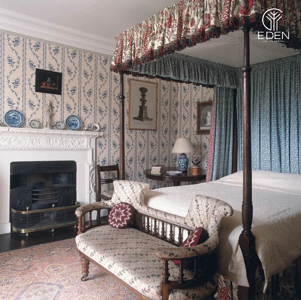 Trong thời gian đầu xuất hiện giấy dán tường phòng ngủ gắn với phong cách cổ điển