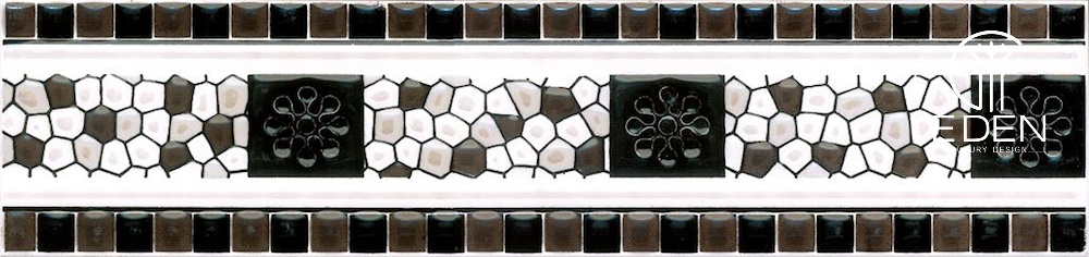 Gợi ý mẫu gạch lát viền trang trí phòng khách độc đáo với hình khối mới lạ