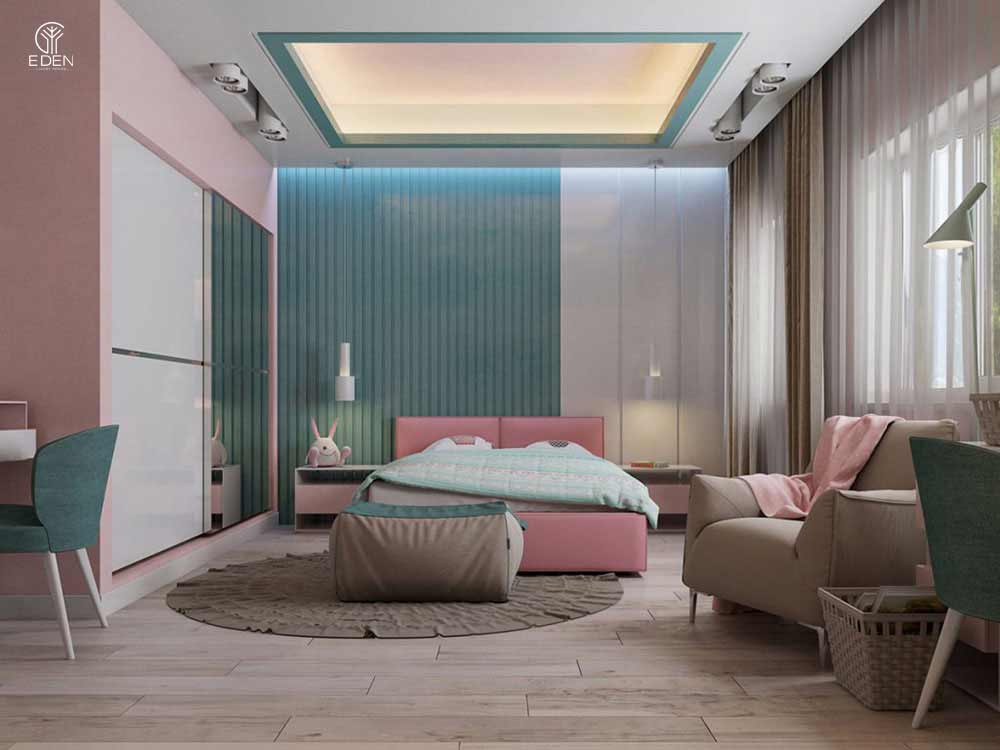 Phong cách Color Block phòng ngủ 4 