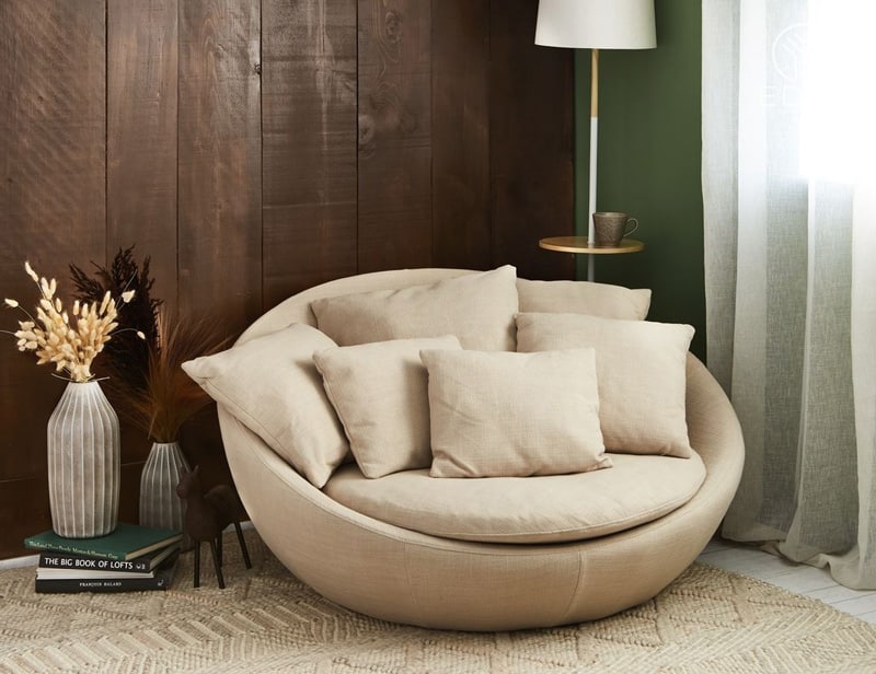 Sofa phòng ngủ dạng tròn