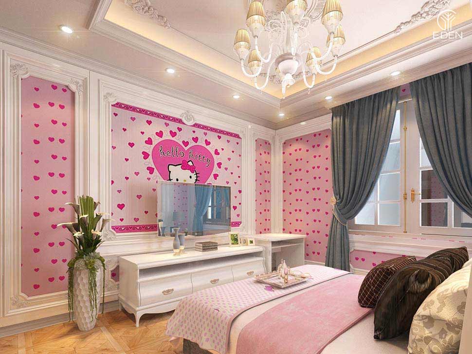 Thiết kế phòng ngủ Hello Kitty tân cổ điển 3
