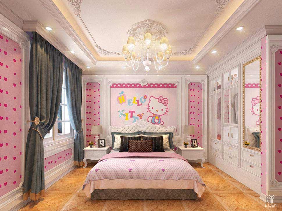 Thiết kế phòng ngủ Hello Kitty tân cổ điển 5