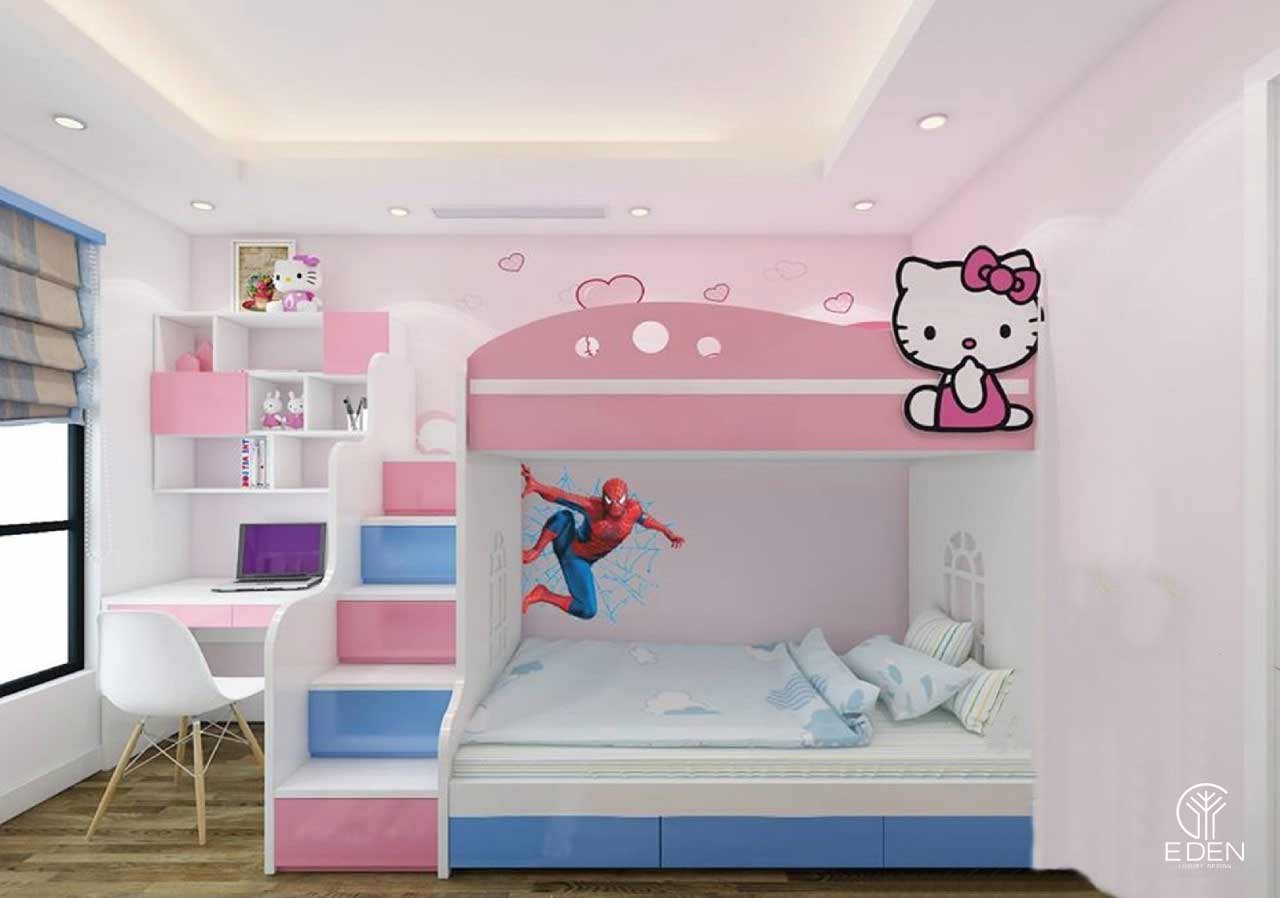 Trang trí phòng ngủ Hello Kitty hồng ngọt ngào 3