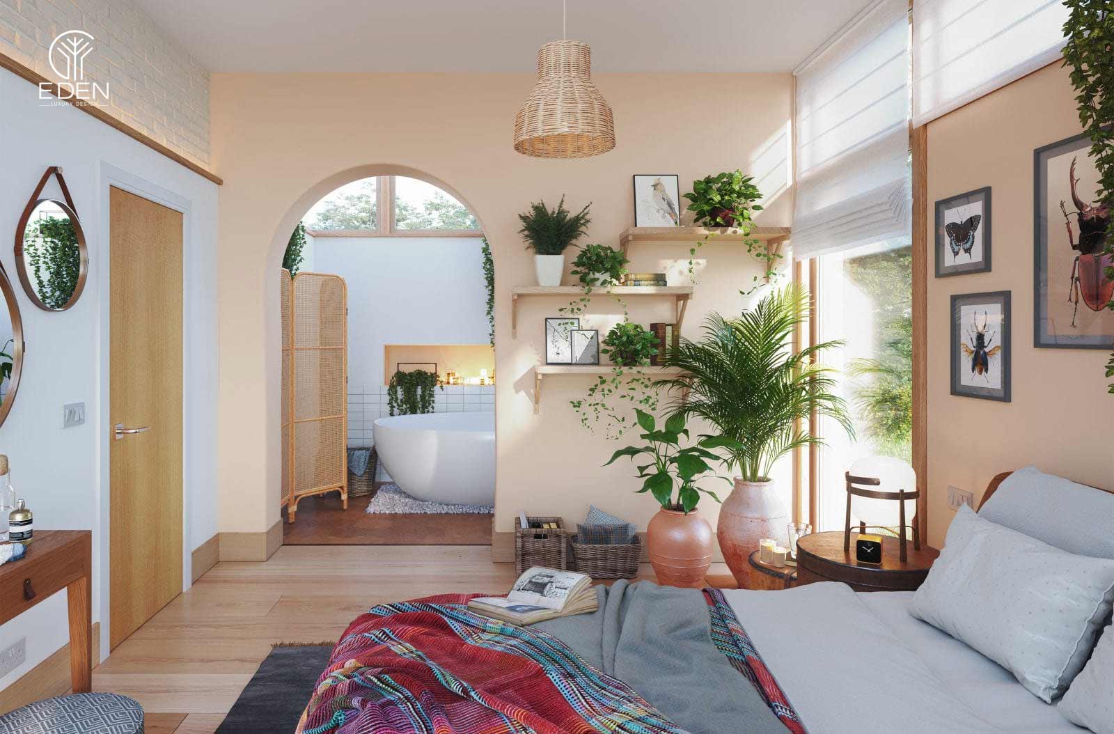 phong cách Organic phòng ngủ 5 