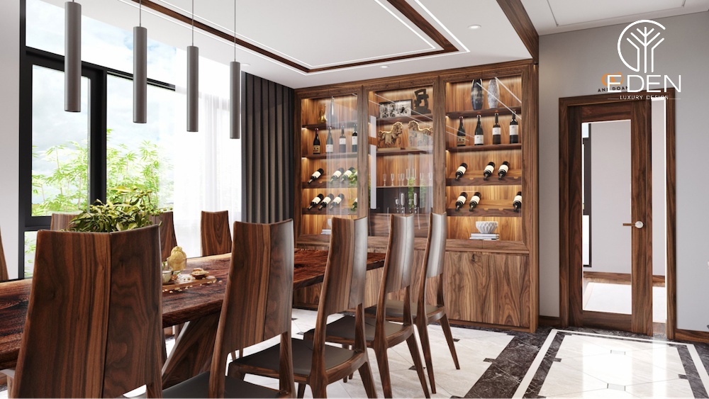 Lựa chọn kích thước tủ rượu gỗ công nghiệp phù hợp với không gian ngôi nhà