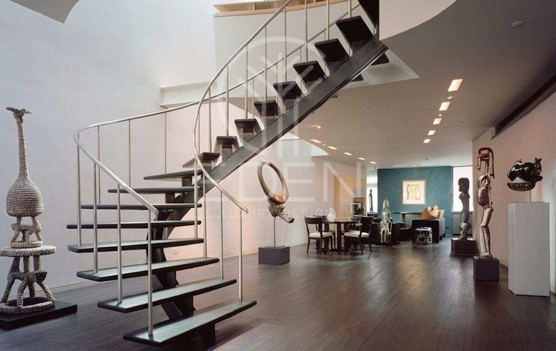 Cầu thang bằng kim loại có nét đẹp hiện đại và vô cùng cá tính